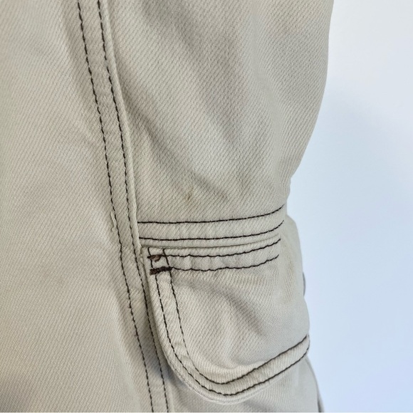 BDG Relaxed Skate Jean, off white cream cargo pants high waist elastic waist 28 - Picture 7 of 9